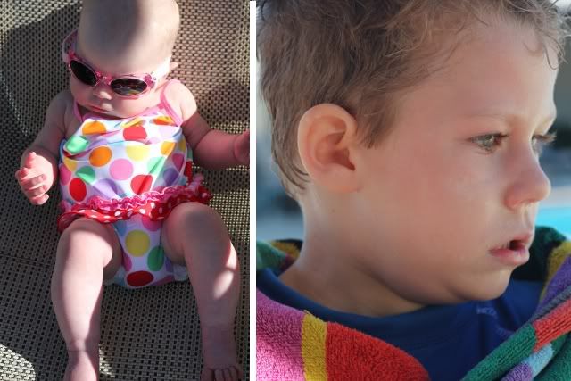 Lucy by the pool