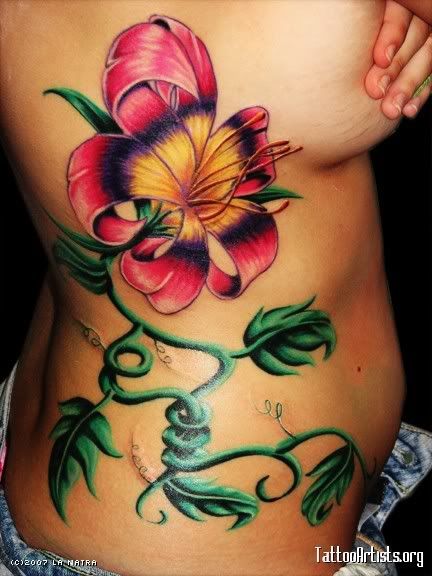 flowers tattoos on chest. flowers-chest-womens-girls-