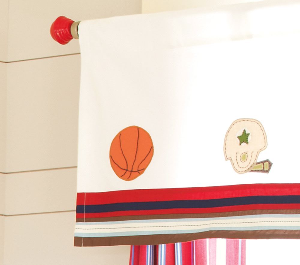 Pottery Barn Kids Junior Varsity Sports Window Valance On Popscreen