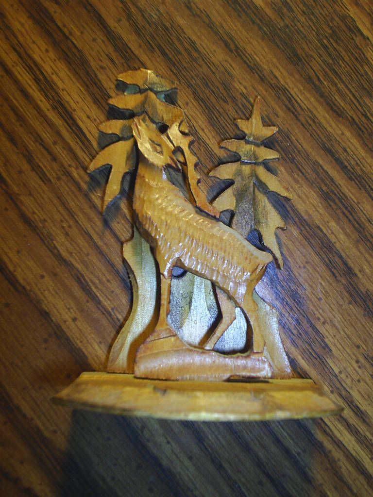 Wooden Deer carved