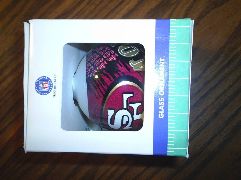 49er NFL glass Ornament