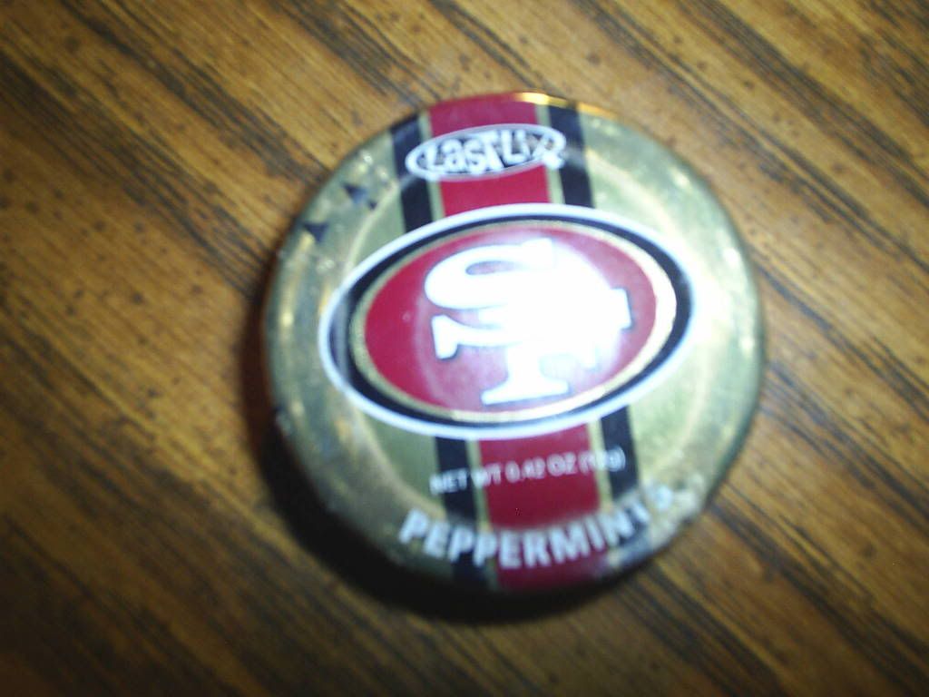 NEW 49er's peppermints never open container is a clicker too