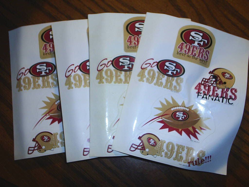 4 sheets of 49er stickers