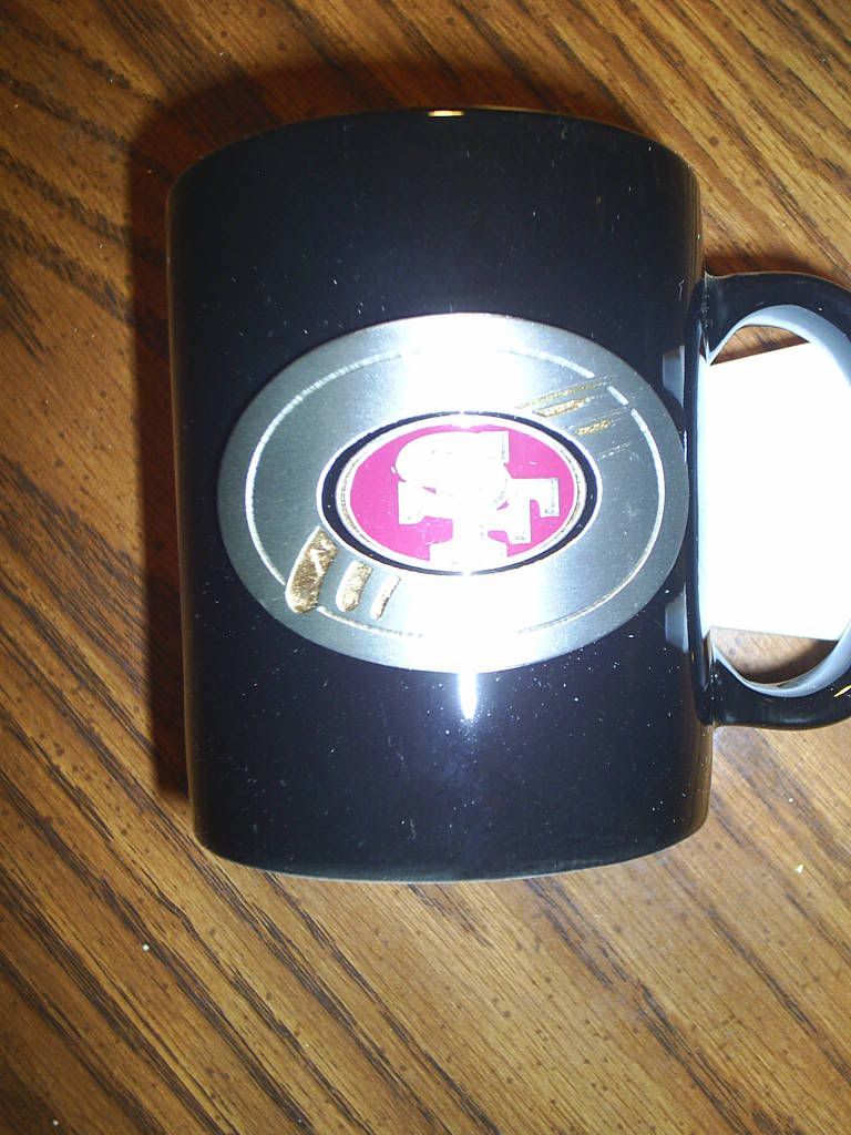 Black 49er's coffee mug
