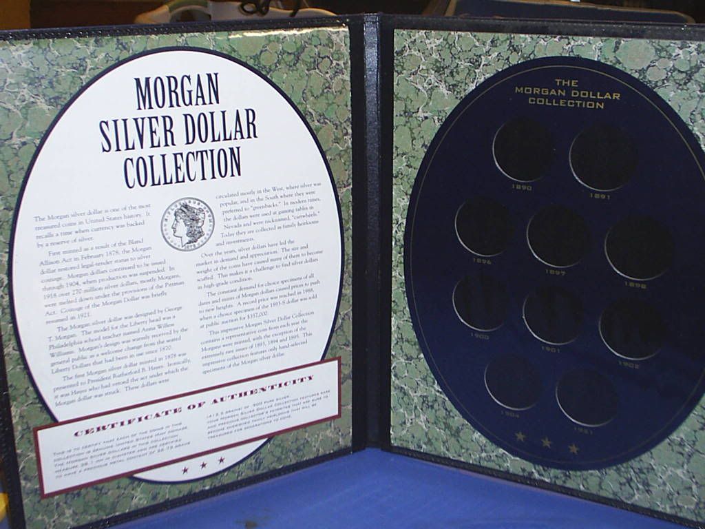 Morgan Silver Dollar Collection Display