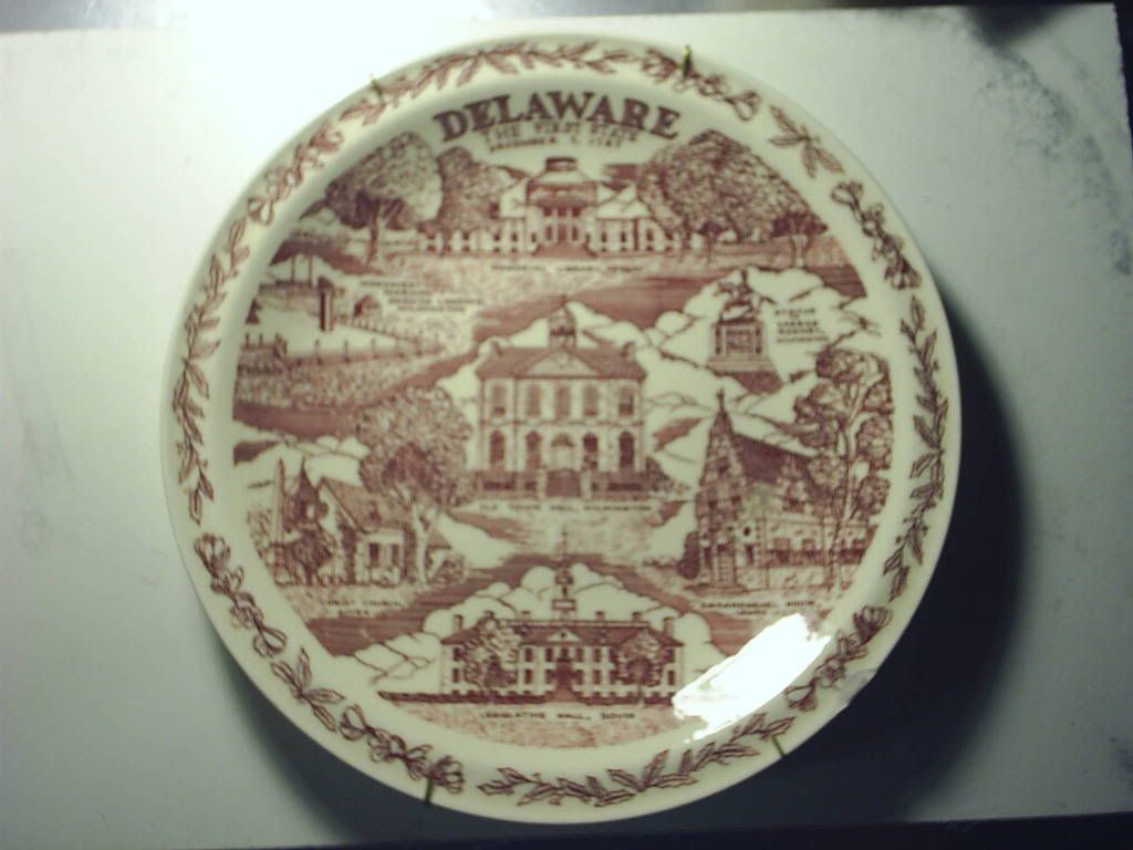 Large Delaware Wall Decorative Plate