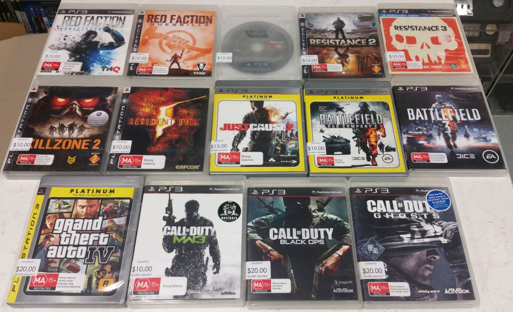 Bulk LOT X14 PS3 Playstation 3 Games FPS Action Bundle Black OPS GTA