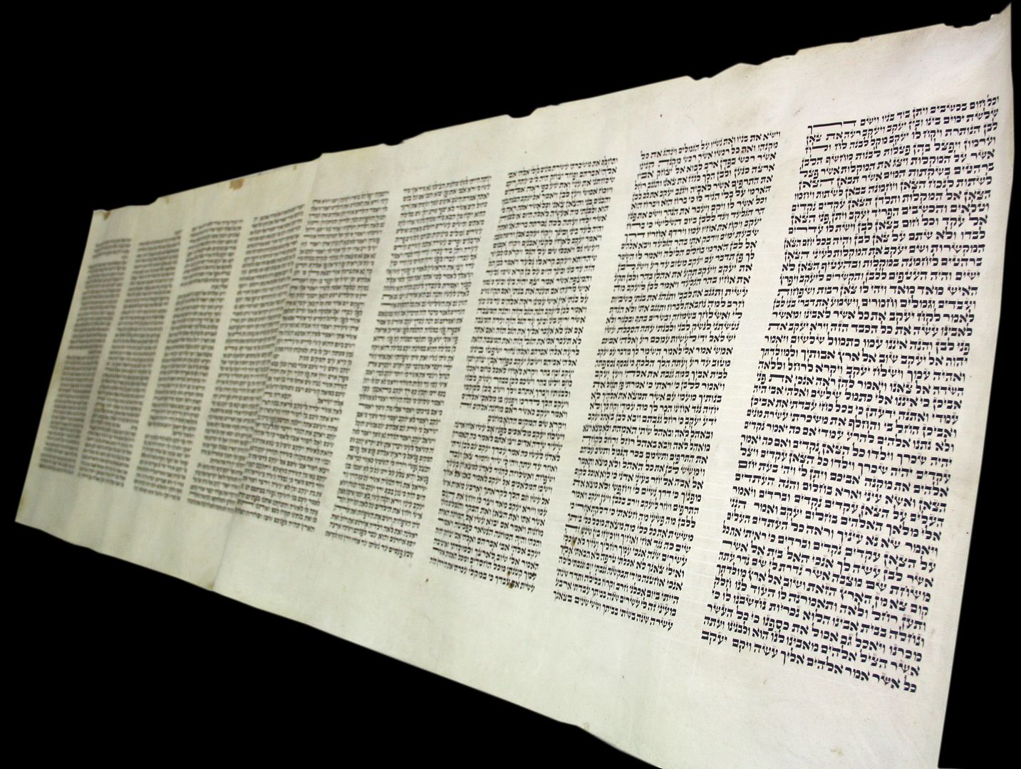 LARGE VELLUM TORAH BIBLE Genesis SCROLL MANUSCRIPT 150 YRS EUROPE | eBay