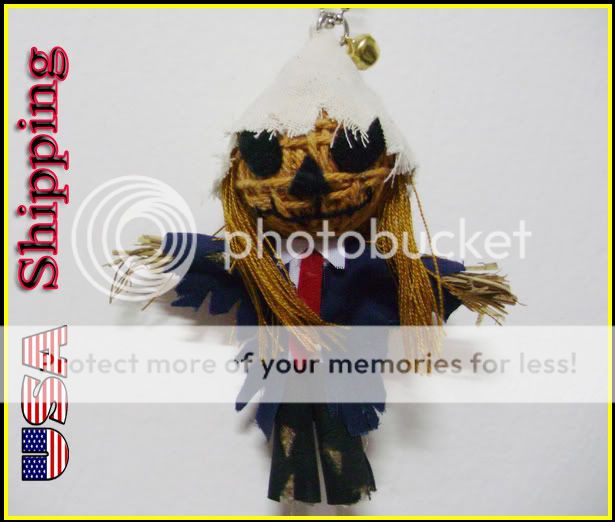 Scarecrow Doll KeyChain Keyring voodoo Halloween scary  