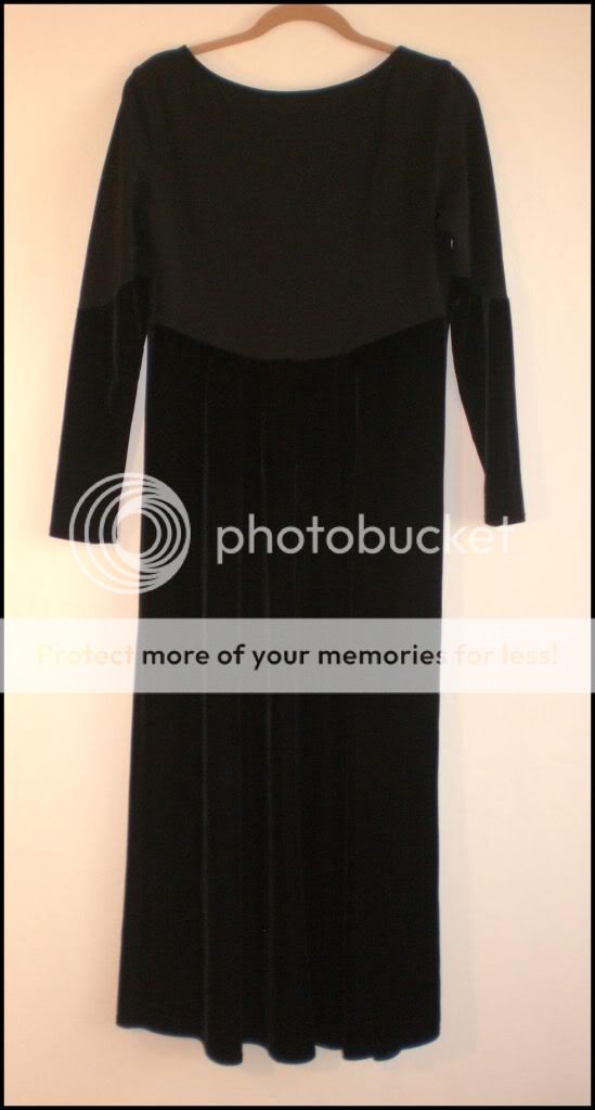 Black Maternity Dress Formal Velvet Stretch S Mimi Maternity  