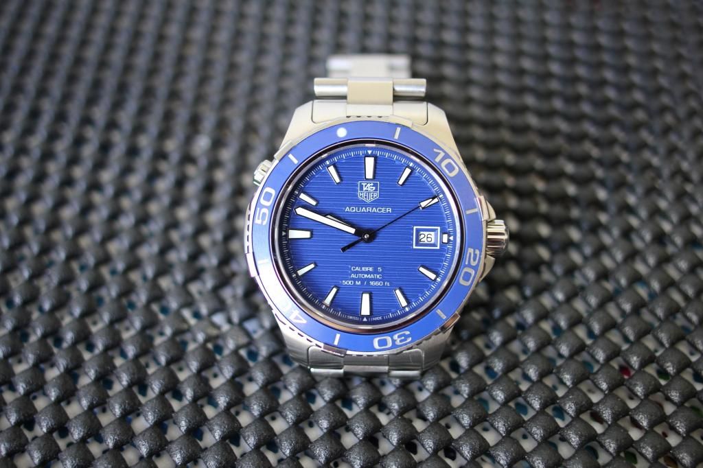 tag heuer calibre 5 aquaracer blue