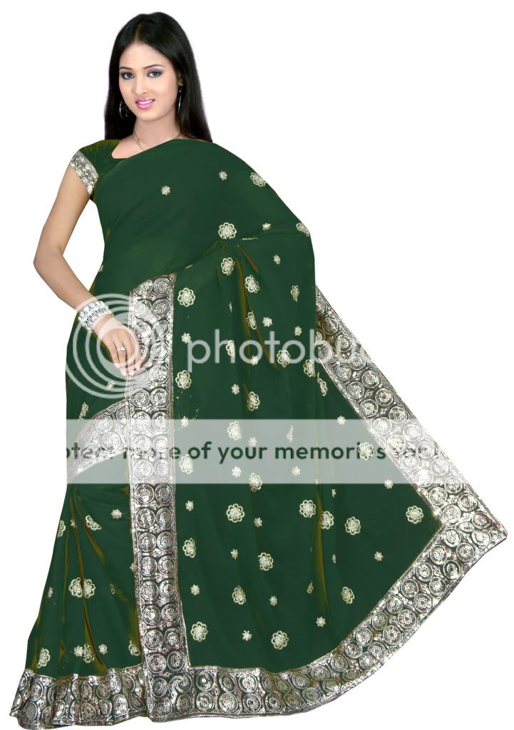 Bollywood Partywear Sequin Embroidery Sari Saree Bellydance Curtain 